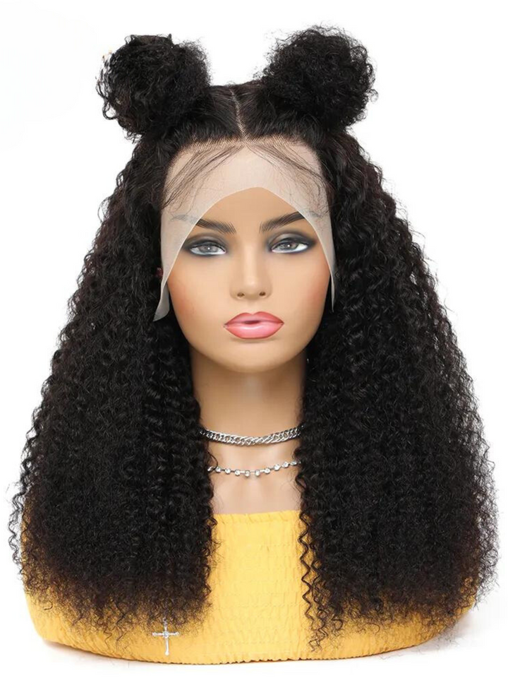 wear and go human curly hair wig